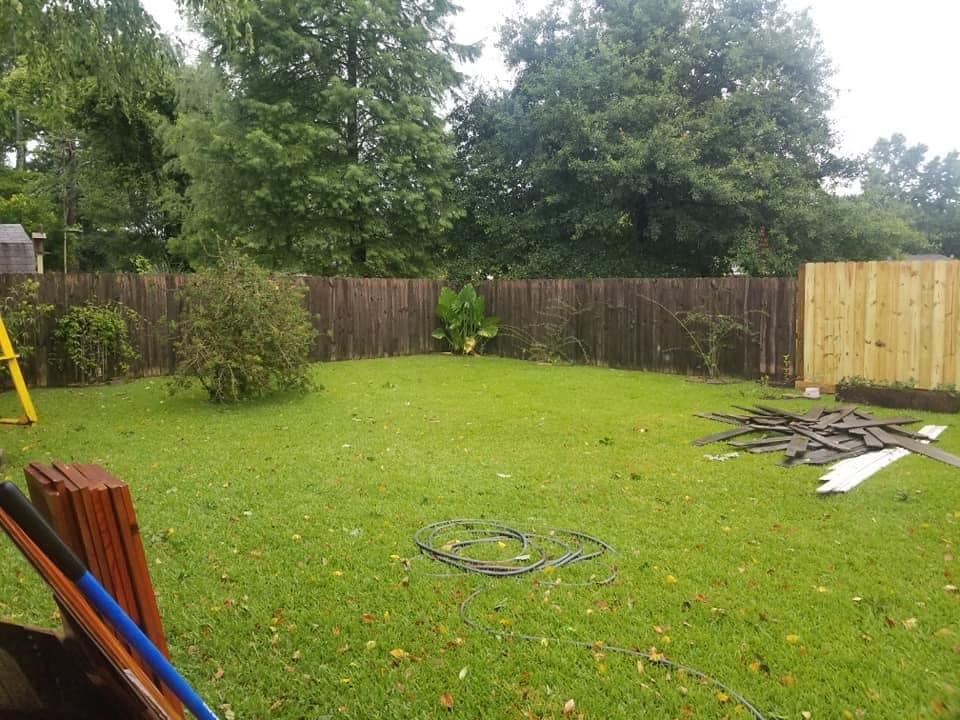 replacing an old fence with a new one