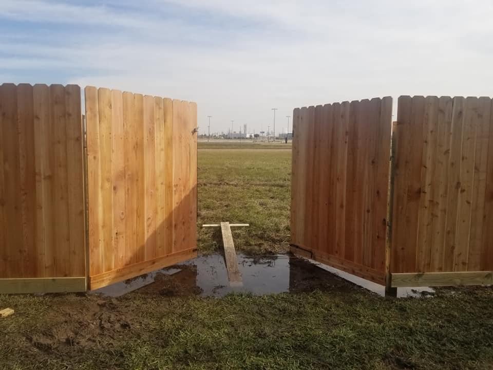 custom built cedar gate for fence