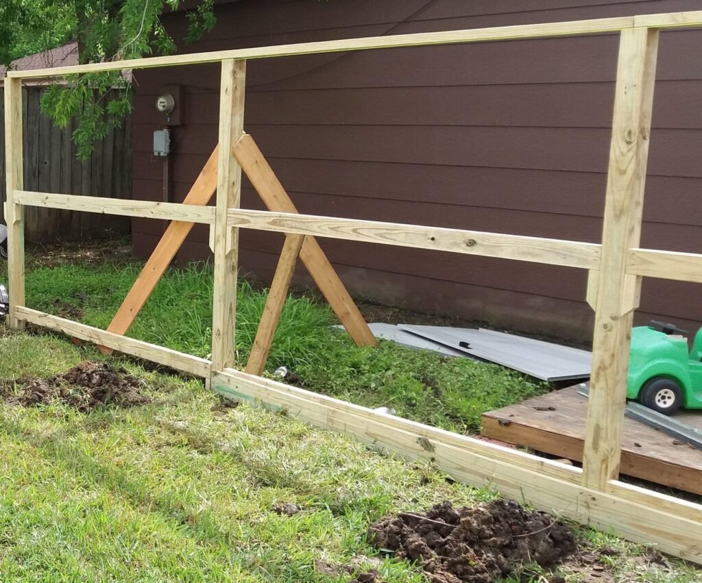 building a frame for a new fence