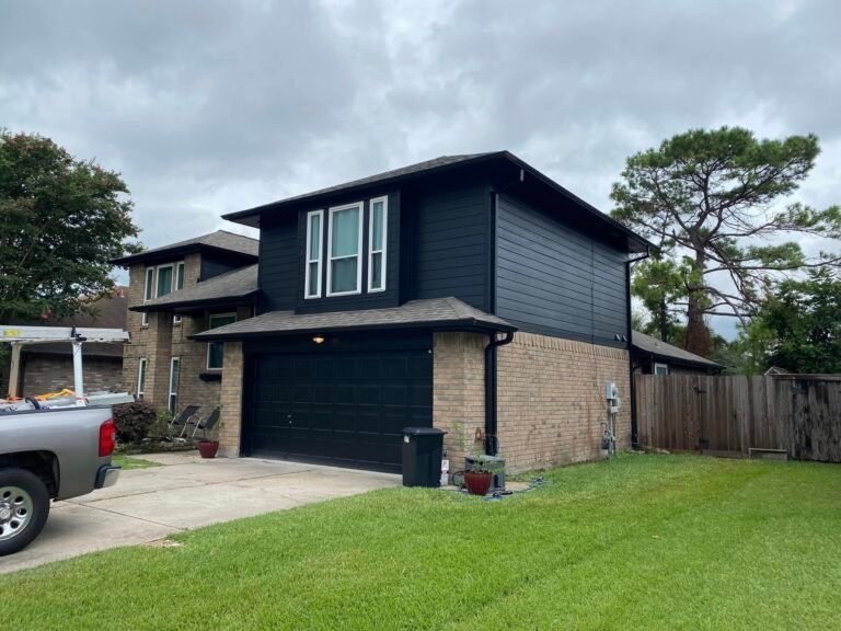 house finished with black paint