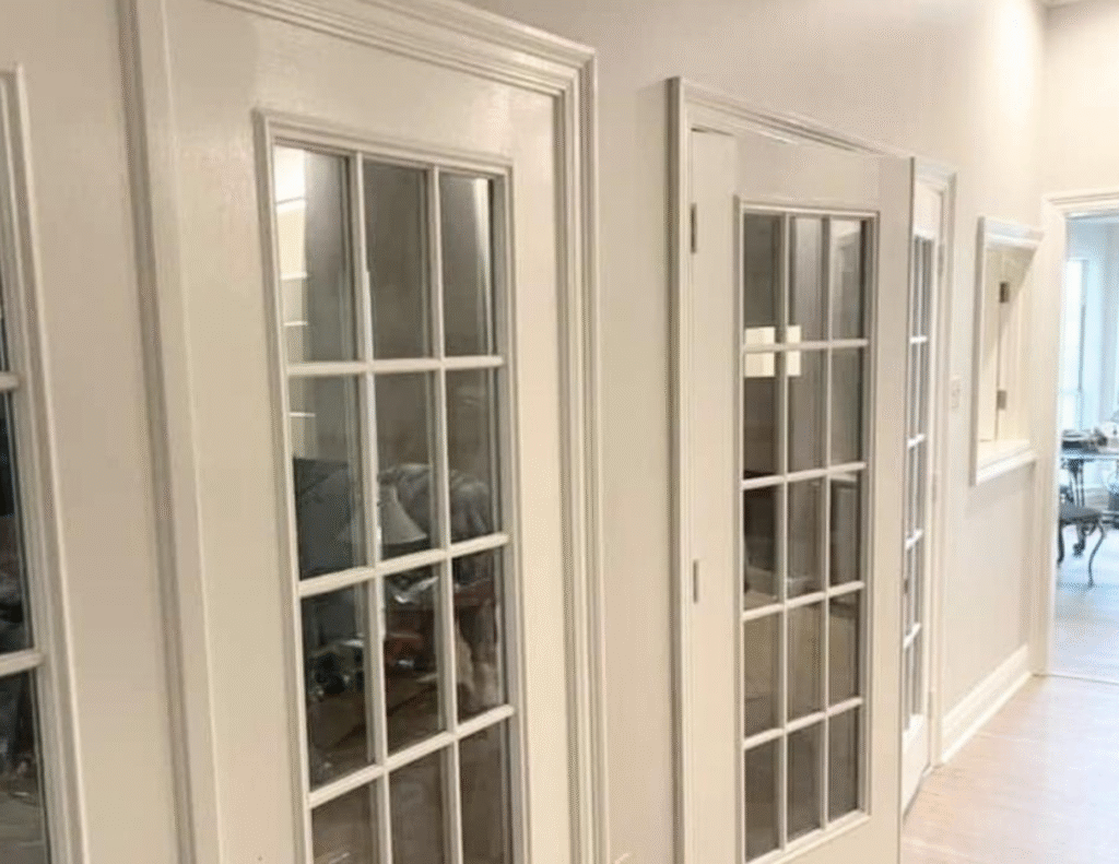 Fresh painted french doors