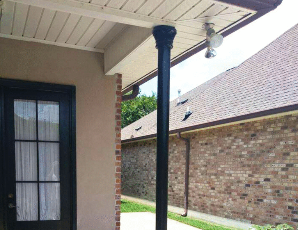 fresh coat of paint after fixing soffit