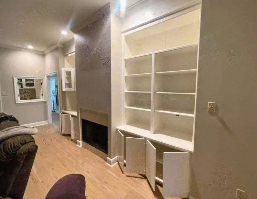 Another view of the shelves