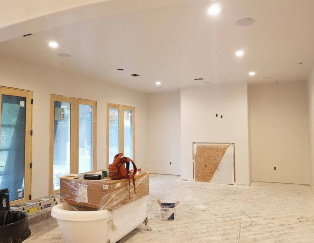 Painted living room walls and ceilings