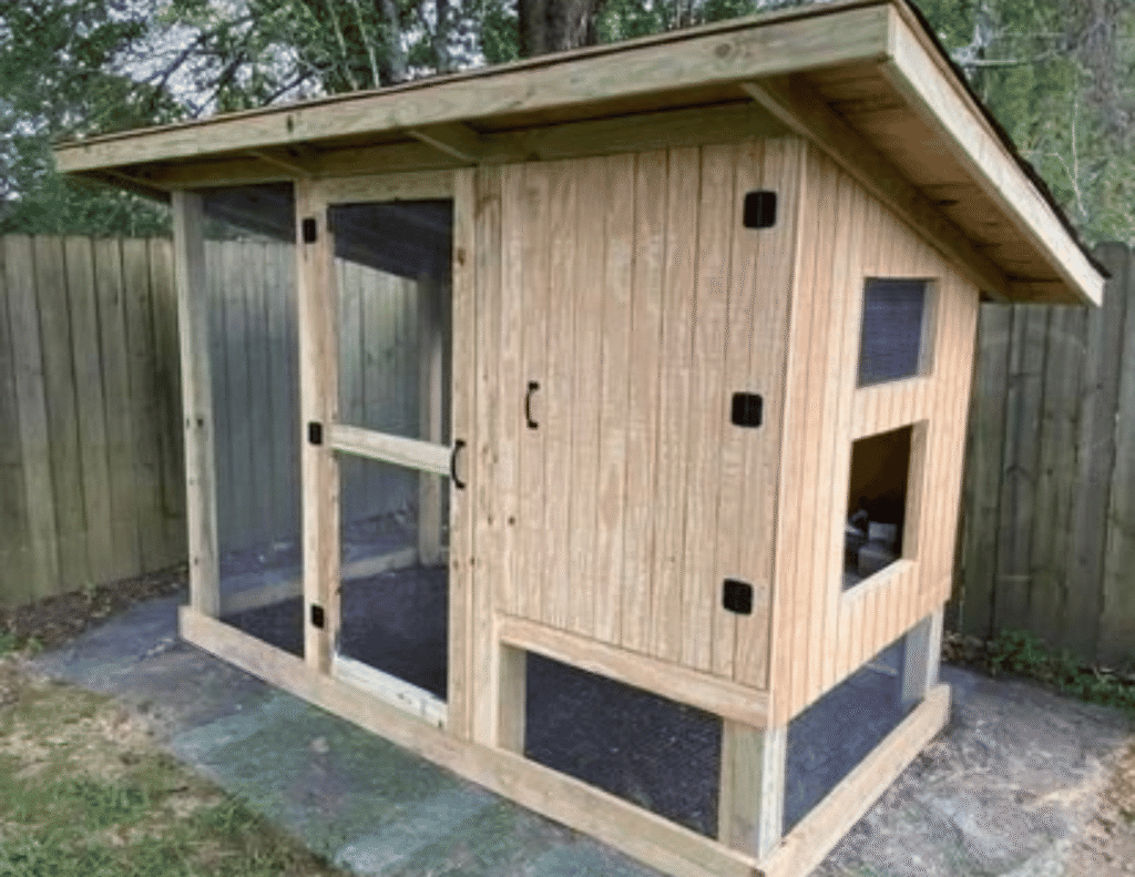 custom built chicken coop