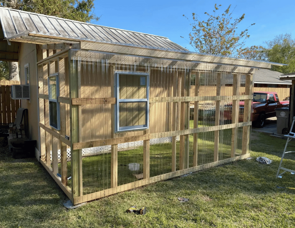 custom built greenhouse