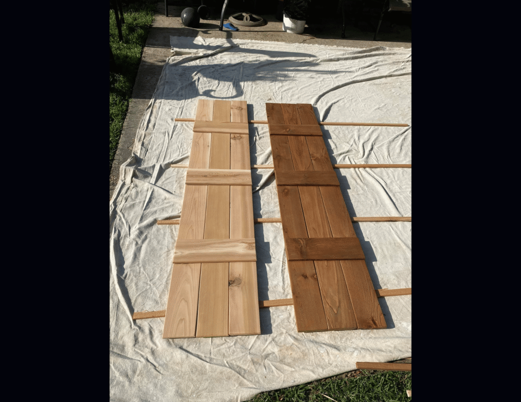 custom built stained shutters